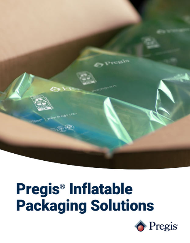 Coverpage of Pregis' Inflatable Packaging Solutions brochure.